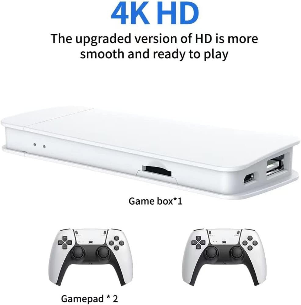 M15 40000+4K HDMI TV Video Game Stick Retro Gaming Console 2 Wireless Controller 3