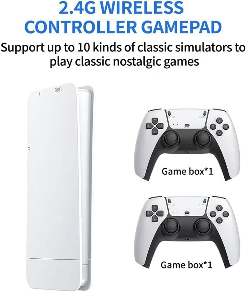 M15 40000+4K HDMI TV Video Game Stick Retro Gaming Console 2 Wireless Controller 8