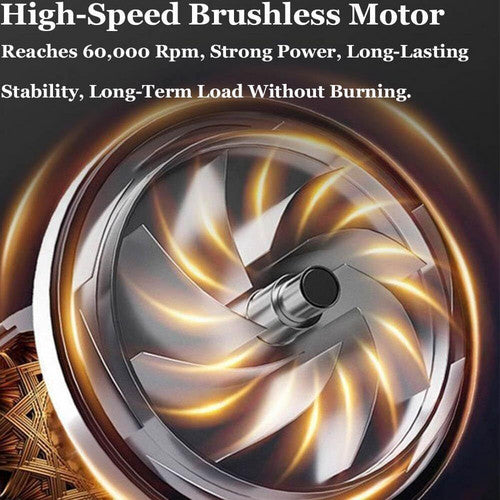 Cordless Blower Portable Handheld Electric Brushless Turbo Jet Fan w/2 Batteries 9