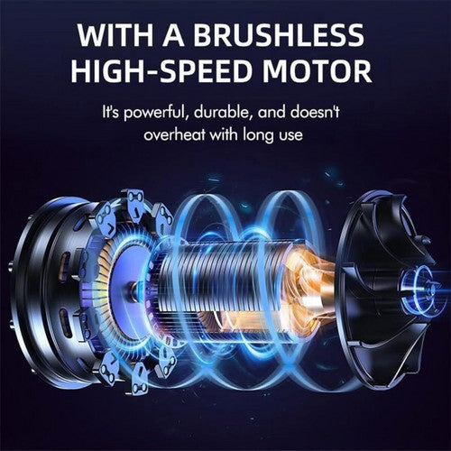 Cordless Blower Portable Handheld Electric Brushless Turbo Jet Fan w/2 Batteries 10