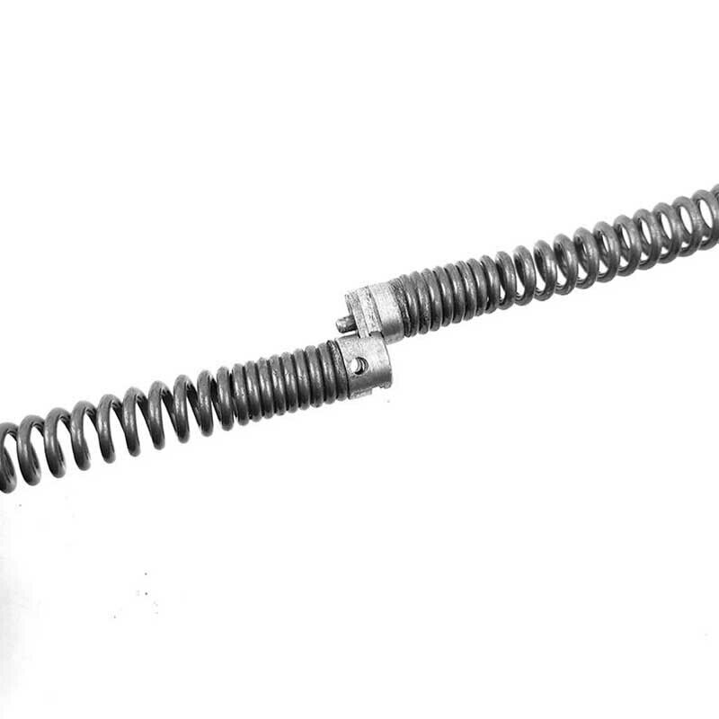 Plumber Drain Snake Pipe Metal Cleaner Pipeline Sewer 12M + 6 Drill Bit Tool DIY 9