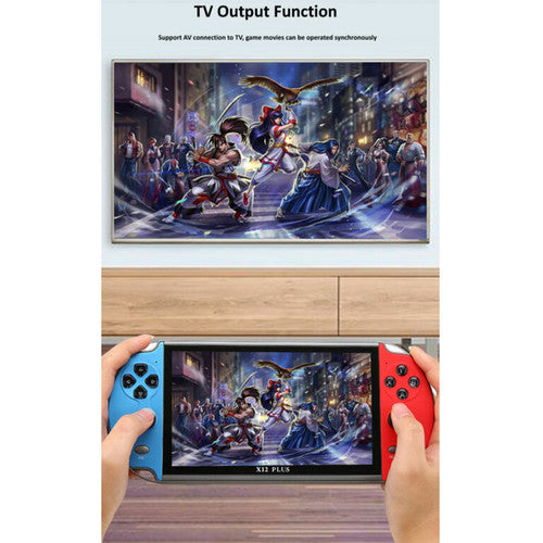 20000+ Retro Games 7 inch Handheld Game Consoles Portable Games Console X12 Plus 4