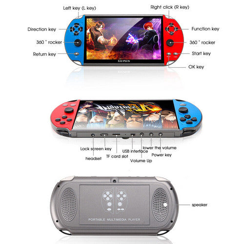 20000+ Retro Games 7 inch Handheld Game Consoles Portable Games Console X12 Plus 5