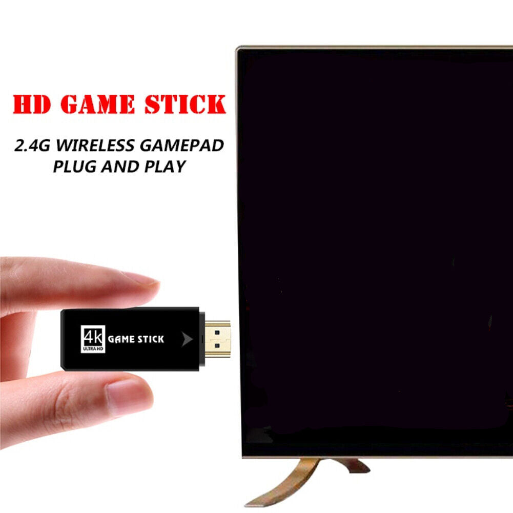64G 15000+ Retro Classic Video Game Console Stick+2 Wireless Controller HDMI TV 3