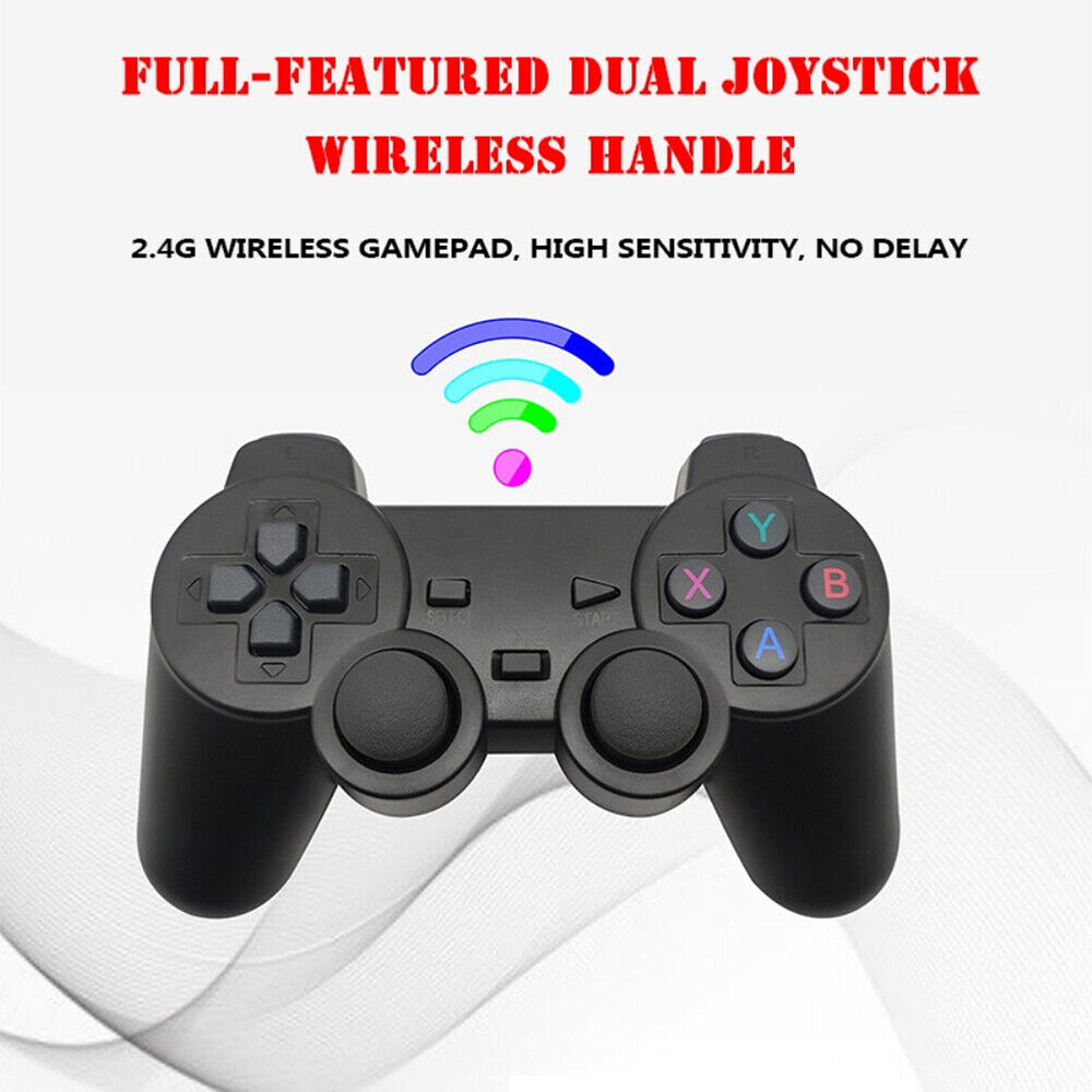 64G 15000+ Retro Classic Video Game Console Stick+2 Wireless Controller HDMI TV 4