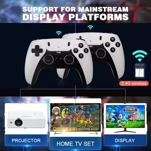 60000+ TV Video Game Stick Retro Gaming Console w/ 2 Wireless Controller 4K HDMI 4