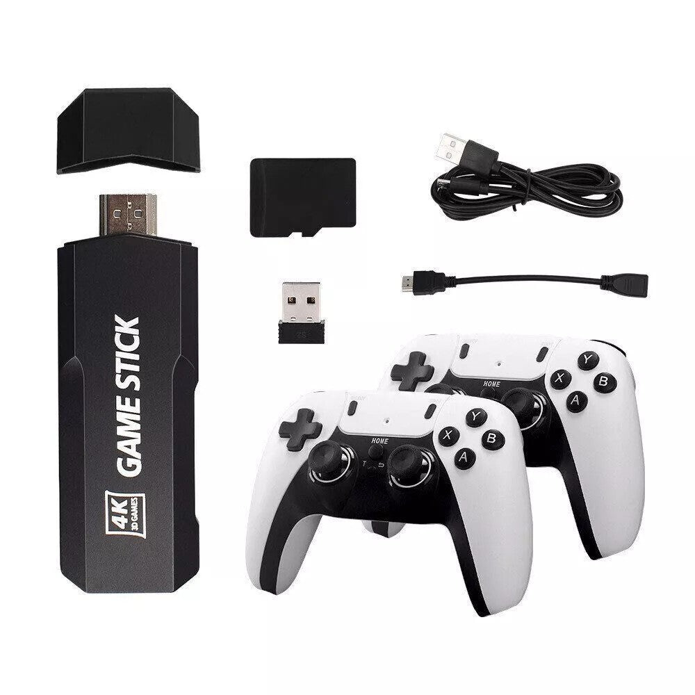 60000+ TV Video Game Stick Retro Gaming Console w/ 2 Wireless Controller 4K HDMI 8