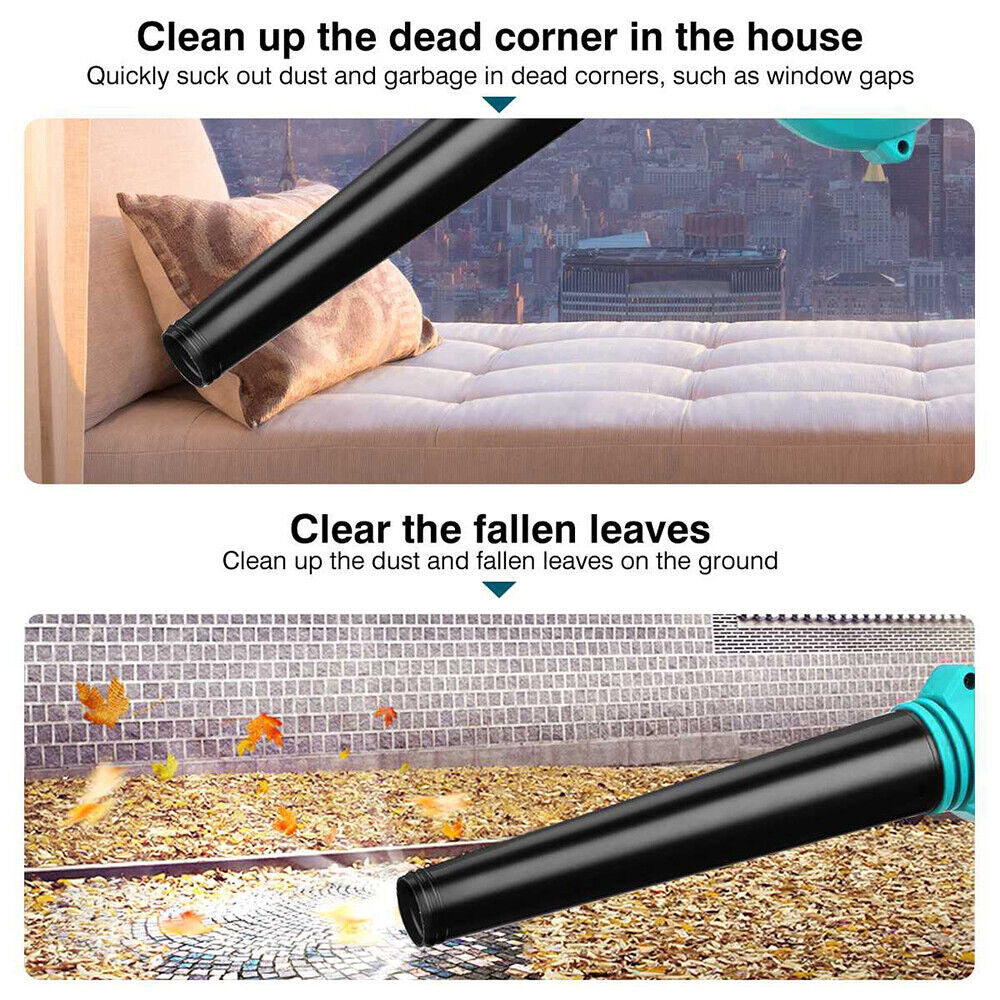 2-in-1 Cordless Electric Leaf Blower Dust Suction Vacuum Cleaner With 2 Battery 6