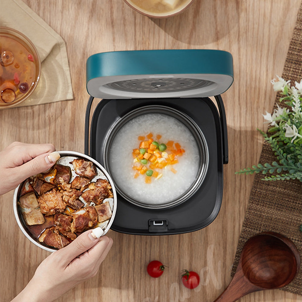 1.2L Mini Rice Cooker Travel Small Non-stick Pot For Cooking Soup Rice Stews 4