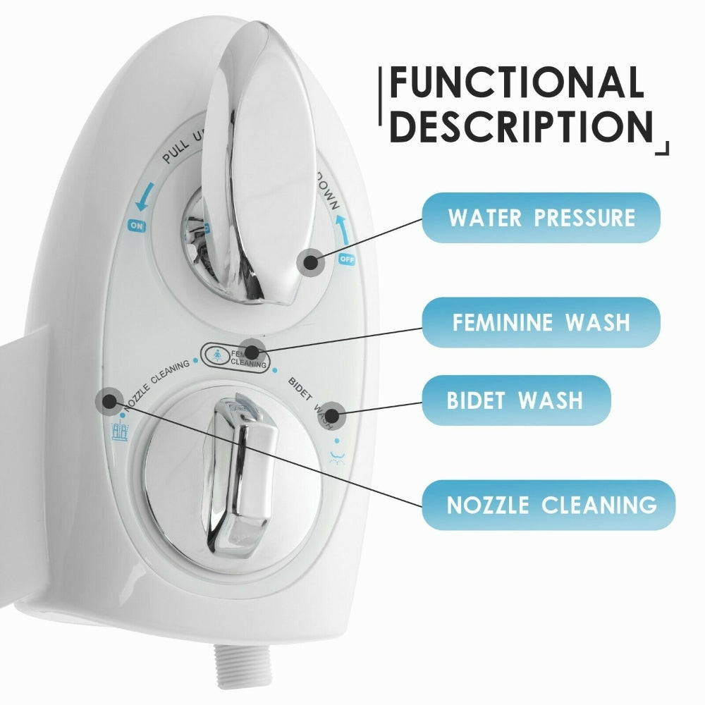 Toilet Bidet Seat Spray Hygiene Water Wash Clean Sanitation Bathroom Attachment 8