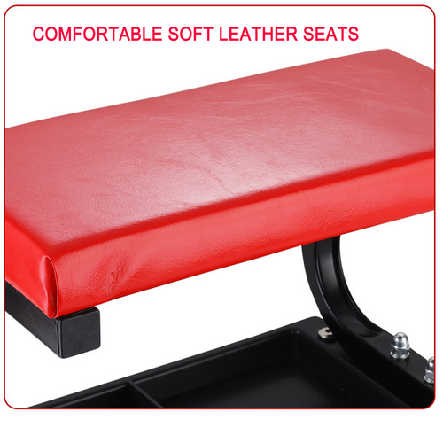 Padded Rolling Creeper Garage Mechanics Roller Seat Stool Chair with Tool Tray 5