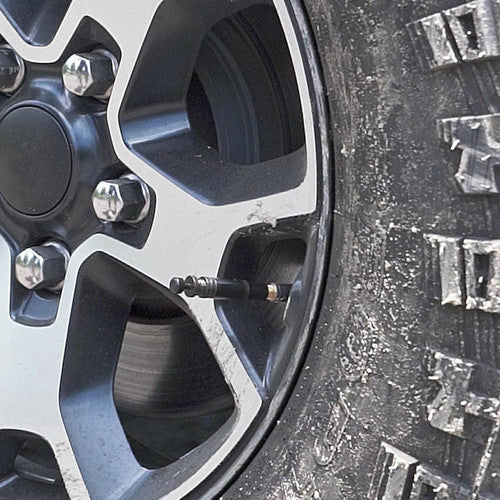 Adjustable Auto-Stop Tire Deflator Valve Kit 10-30 PSI 4PCS Screw-on for Offroad 6