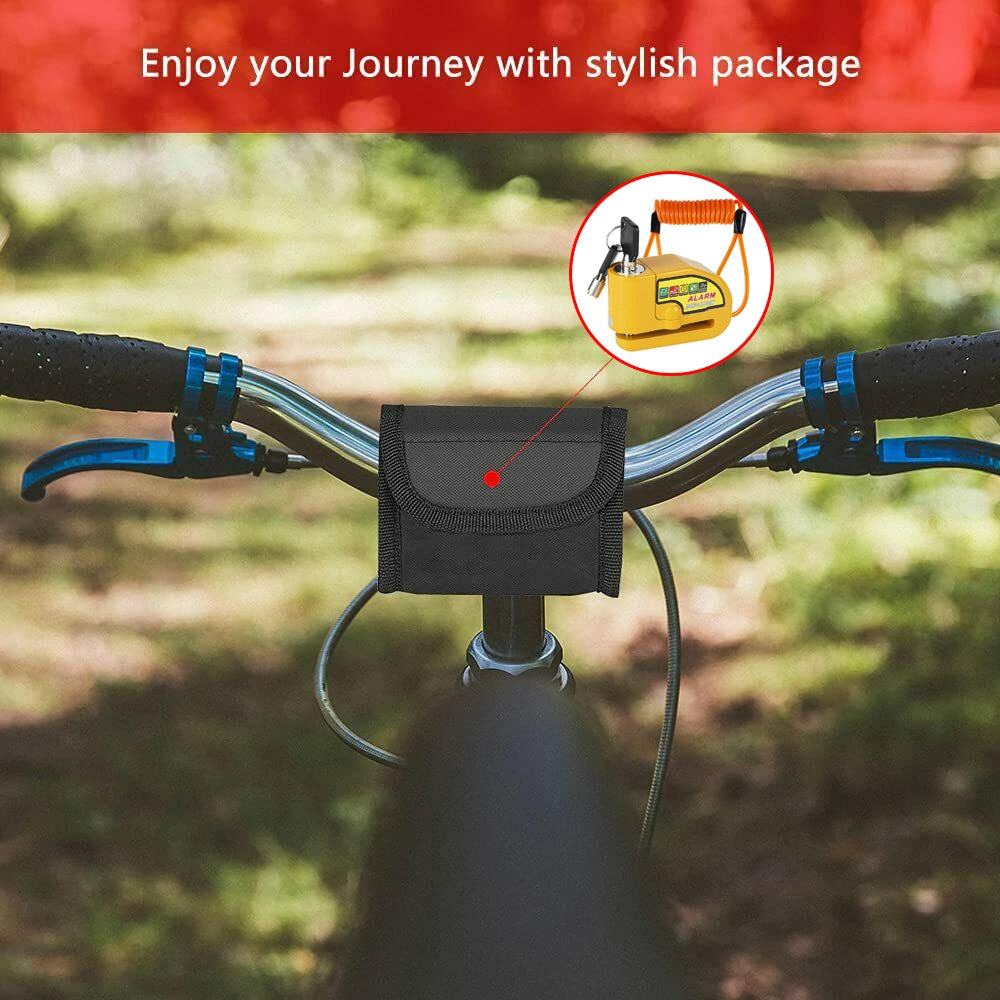 Motorcycle Alarm Disc Lock Electric Rotor Lock Motor Bicycle Bike Brake Security Yellow 8