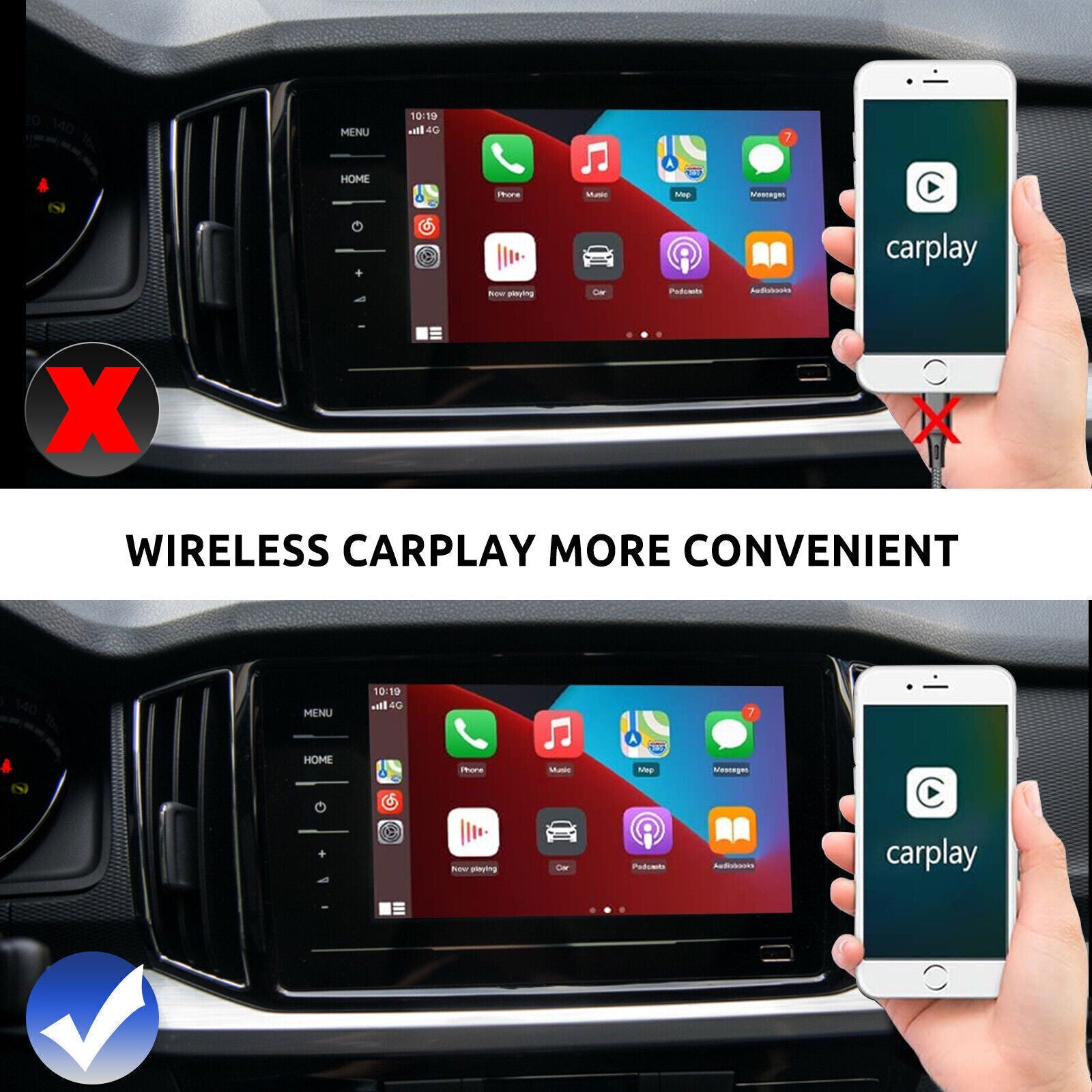 Upgrade Wireless CarPlay Adapter Dongle for Apple IOS Android Navigation Radio 5