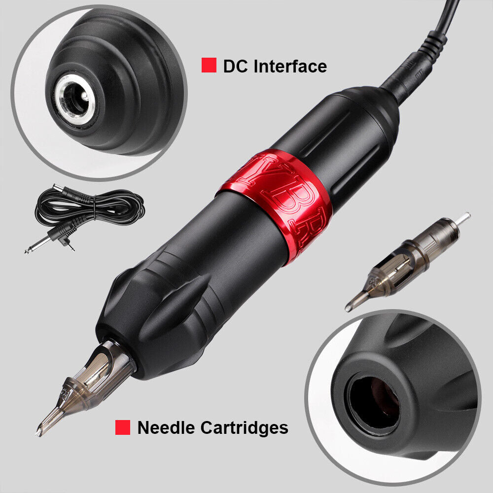 Complete Tattoo Kit rotary tattoo pen 8Inks [40Needle] Practice Skin AU-PLUG 3