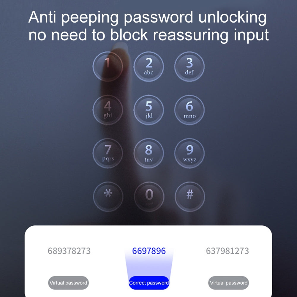 Tuya Home WIFI Smart Door Lock Biometric Fingerprint Smart Card Password Key USB 7
