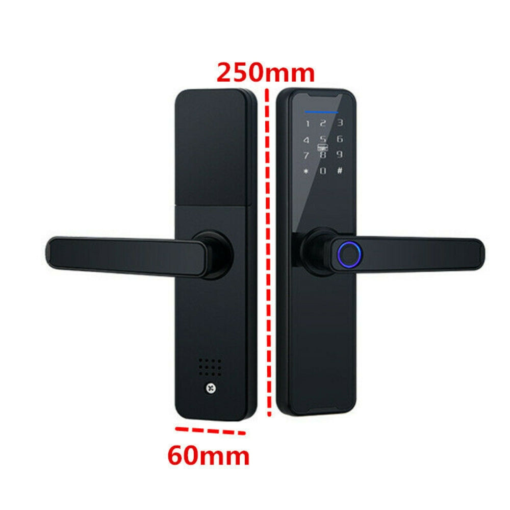 Tuya Home WIFI Smart Door Lock Biometric Fingerprint Smart Card Password Key USB 10