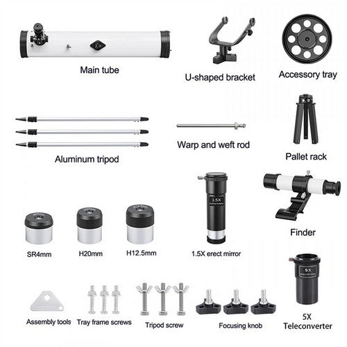 Pro Astronomical Telescope 114mm Aperture 875X Zoom HD High Resolution 5