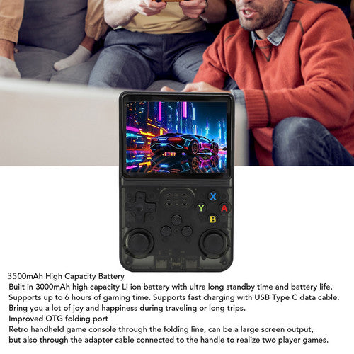 Gray Portable  Retro Handheld Game Console 128GB 10000+ Games Retro Handheld Games 3