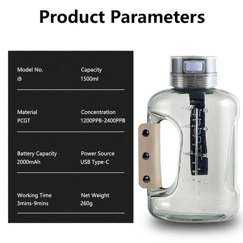 Random Color Hydrogen Water Bottle 1.5L Hydrogen Rich Portable Rich Hydrogen Water Generator 7