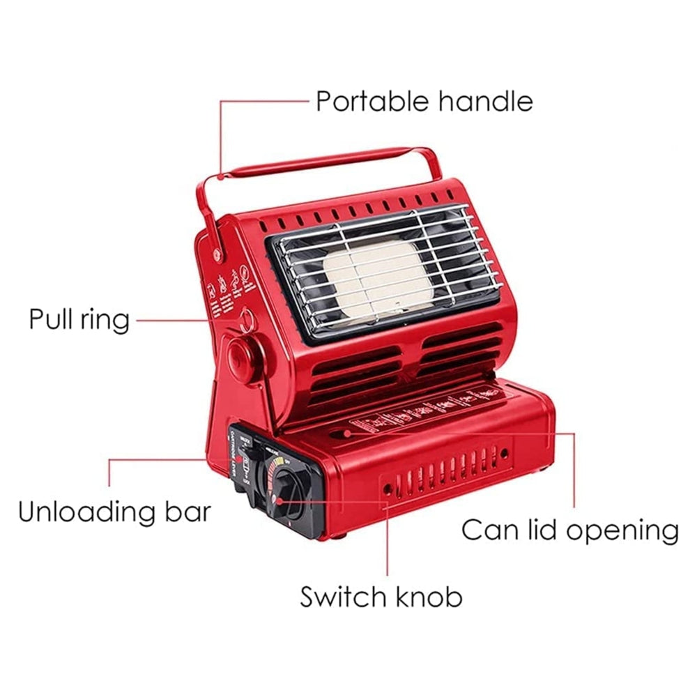 Portable Butane Gas Heater Camping Camp Tent Outdoor Hiking Camper Survival Red 6