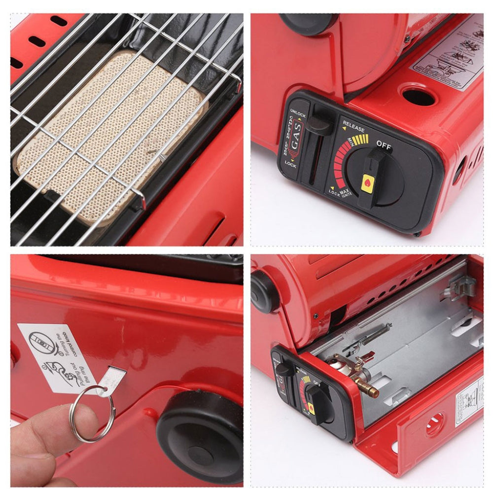Portable Butane Gas Heater Camping Camp Tent Outdoor Hiking Camper Survival Red 7