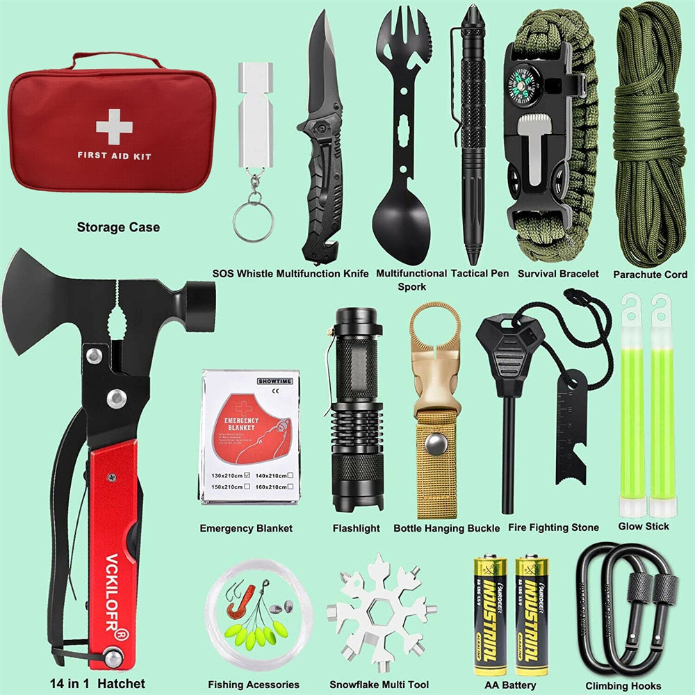 32 In 1 Emergency Survival Equipment Kit Camping SOS Tool Sports Tactical Hiking 3
