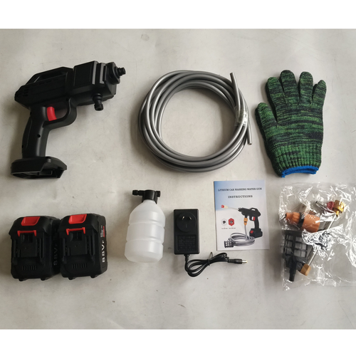 Electric Car Pressure Washer Cordless Spray Gun W/ 2 Battery Water Cleaner Tool 8