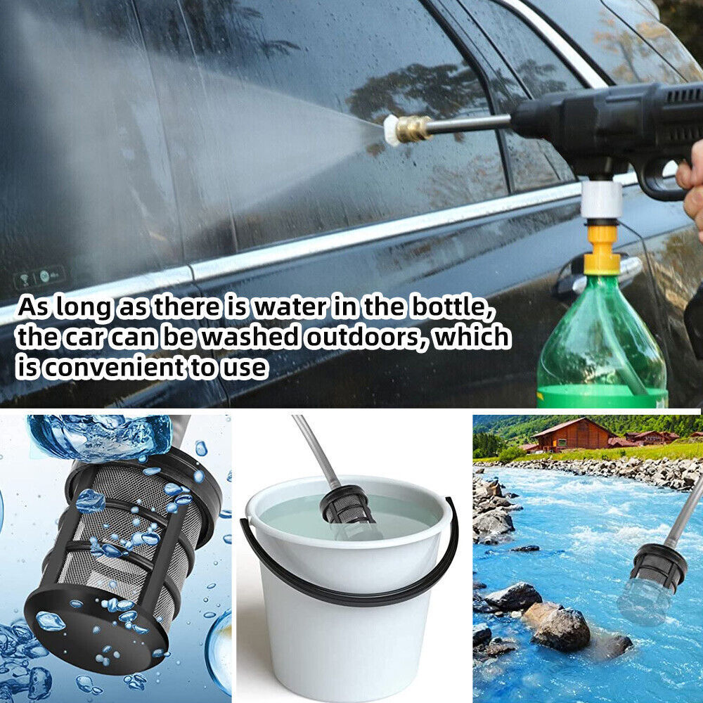 88V Cordless Electric High Pressure Washer Water Spray Gun Car Cleaner 2 Battery 8
