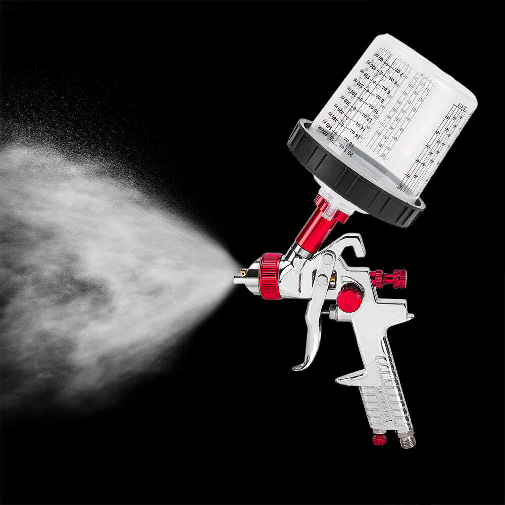 Air HVLP Spray Gun Paint Gun 600CC Gravity Feed Cup 1.4mm 1.7mm 2mm Tip AU Stock 5