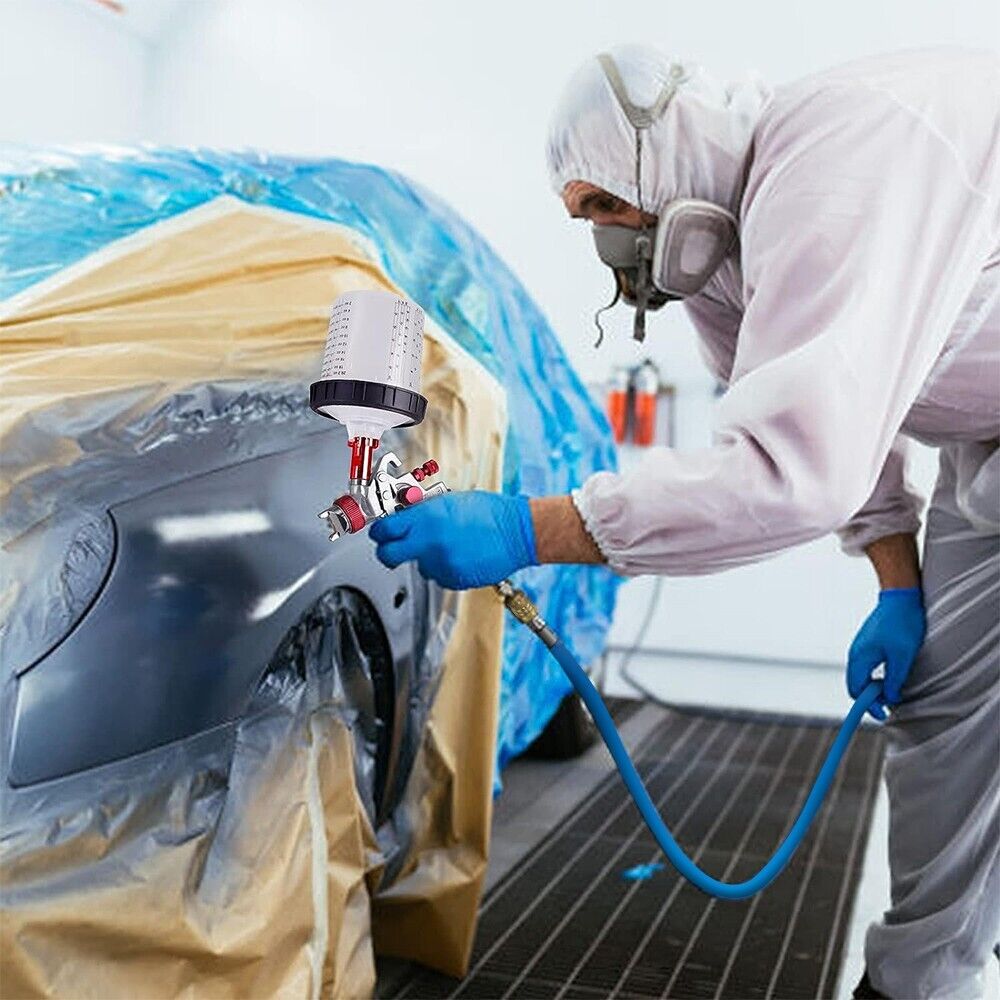 Air HVLP Spray Gun Paint Gun 600CC Gravity Feed Cup 1.4mm 1.7mm 2mm Tip AU Stock 10