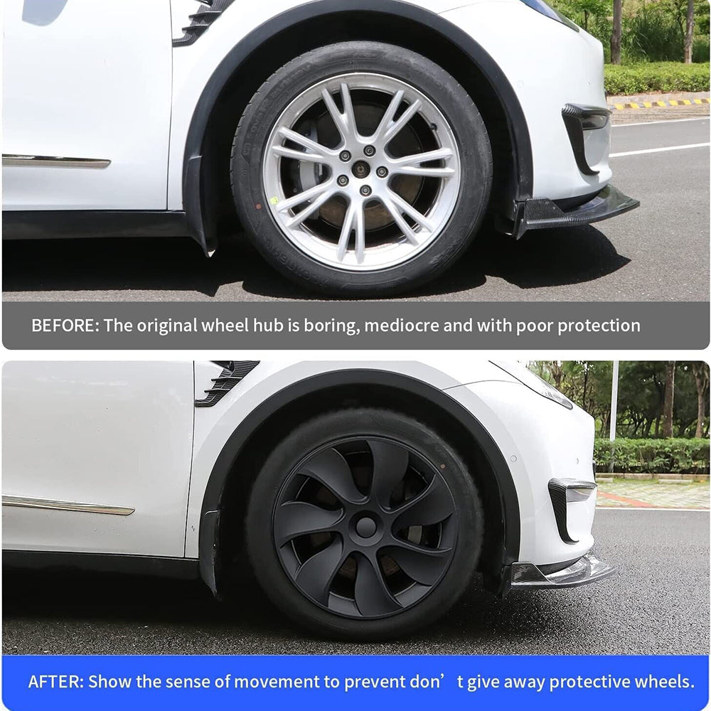 4PCS Wheel Cover Caps 19Inch ABS Gray Rim Hubcap Hub Cap For Tesla Model Y 4