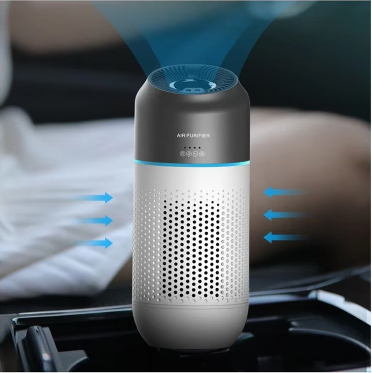 Car Air Purifier Air Freshener Portable Oxygen Bar Ozone Negative Ionizer Cleaner-White 3