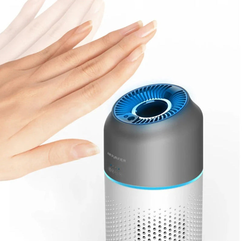 Car Air Purifier Air Freshener Portable Oxygen Bar Ozone Negative Ionizer Cleaner-White 5