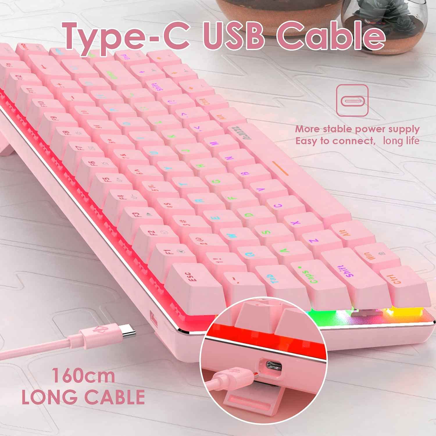 AK33 82 keys Compact Gaming Mechanical Keyboard with Anti-ghosting Keys for Game 4
