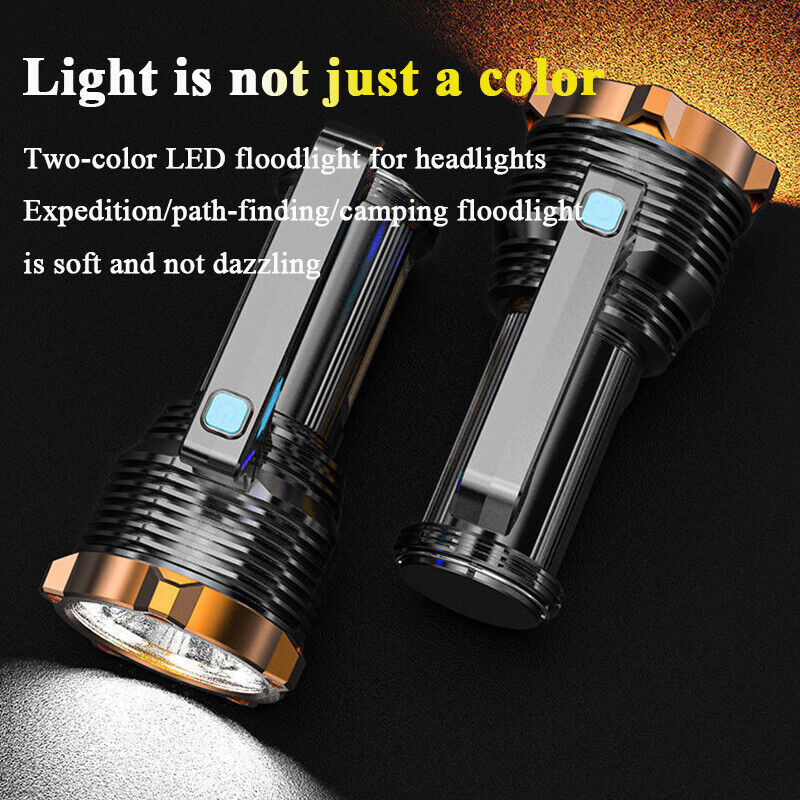 Most Powerful 1200lm LED Flashlight Super Bright Torch Lamp USB Rechargeable 3