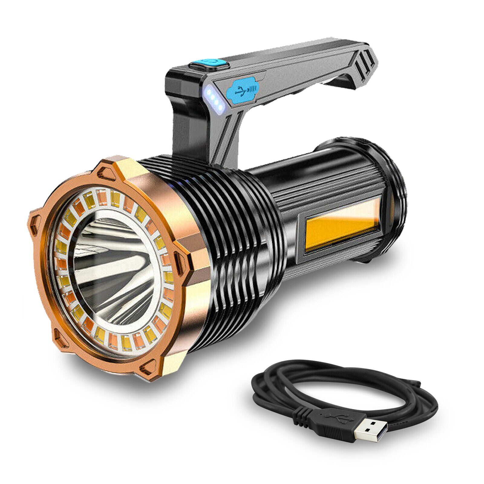 Most Powerful 1200lm LED Flashlight Super Bright Torch Lamp USB Rechargeable 5