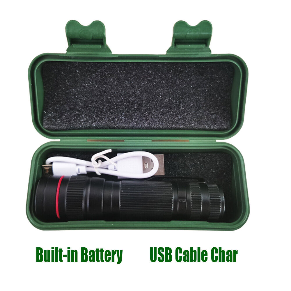 2x Mini Tactical Flashlight Small LED Torch 3 Mode Super Bright Light Clip Lamp 5