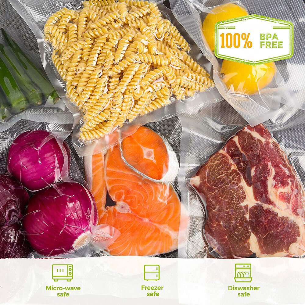 2ROLLS 20CM Vacuum Sealer Bags Rolls Vaccum Food Saver Storage Seal 6M 7