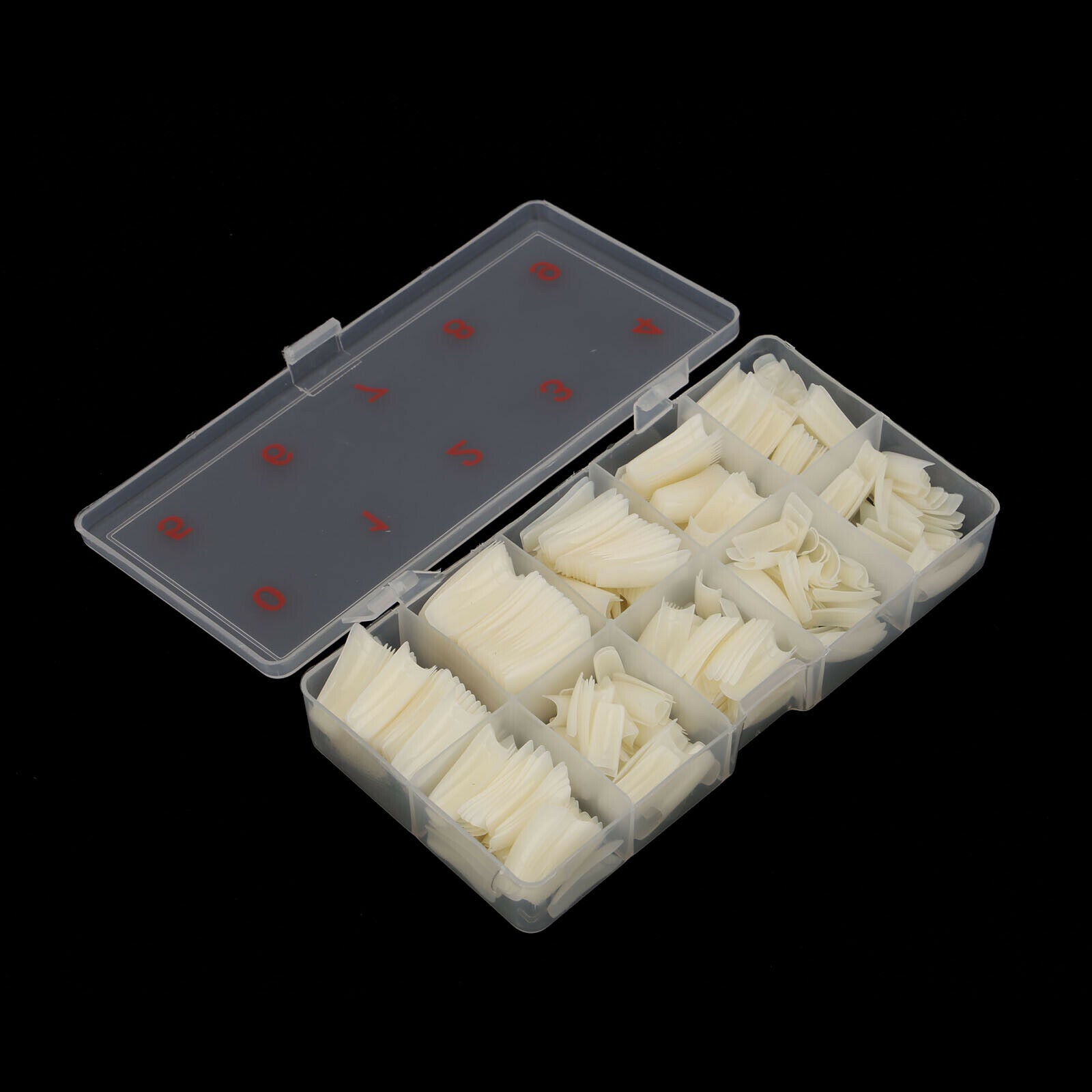 500Pcs Fake French Nail Tips White Clear Stiletto False Gel Pointy Art Acrylic 3