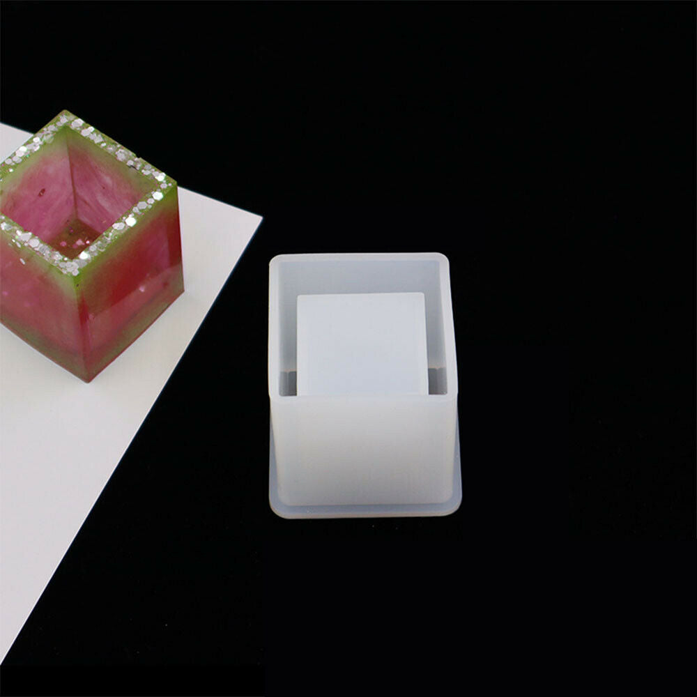 Silicone Mold Resin Epoxy Crystal Crafts Making Brush Pot Pen Holder Mould DIY 7