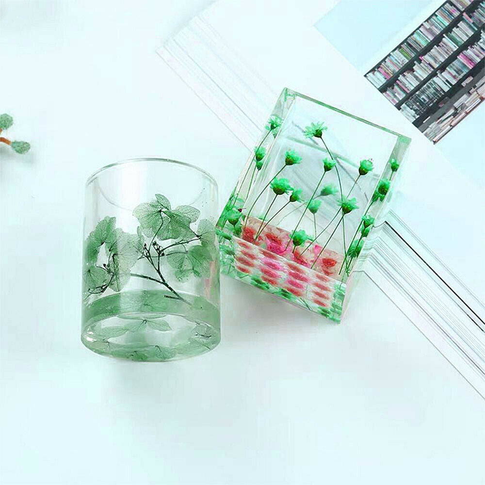 Silicone Mold Resin Epoxy Crystal Crafts Making Brush Pot Pen Holder Mould DIY 8