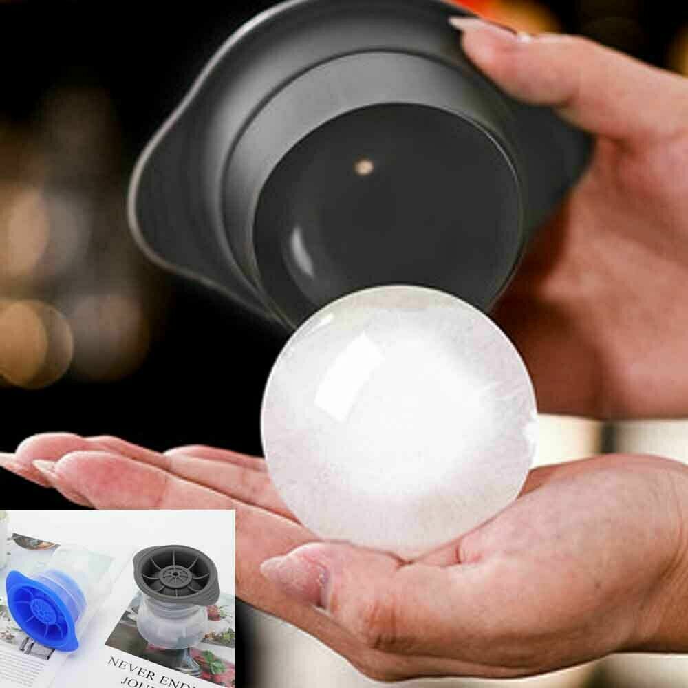 2pcs Silicone Ice Ball Mold Sphere Cube Maker Mould Jelly Whiskey Cocktail 3
