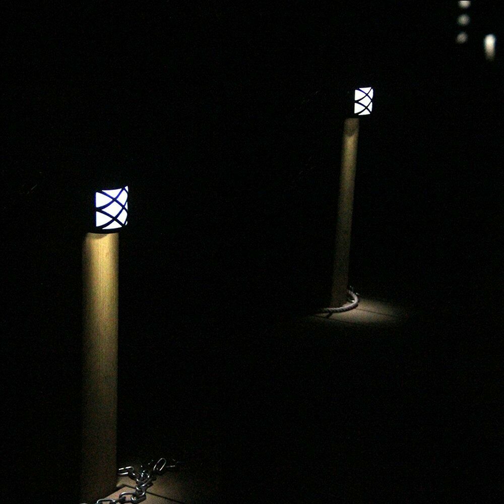 Outdoor Solar Wall Lights Door Garden Step Bright 6 LED Fence Light Path Lamp AU 6