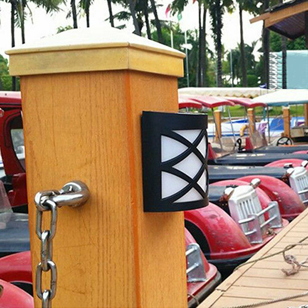 Outdoor Solar Wall Lights Door Garden Step Bright 6 LED Fence Light Path Lamp AU 8