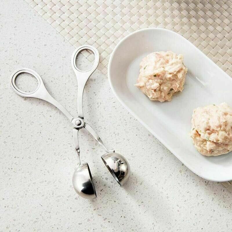 L Meatball Maker Spoon Kitchen Stick Utensil Baller Meat Stainless Steel AU 5