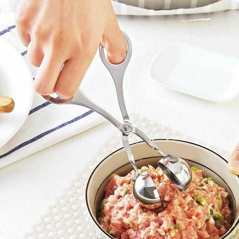 S Meatball Maker Spoon Kitchen Stick Utensil Baller Meat Stainless Steel AU 3