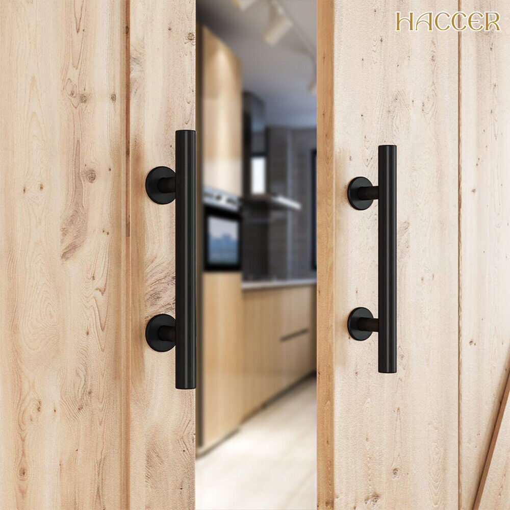 12" Barn Door Handle Sliding Flush Pull Wood Door Gate Hardware Stainless Steel 5