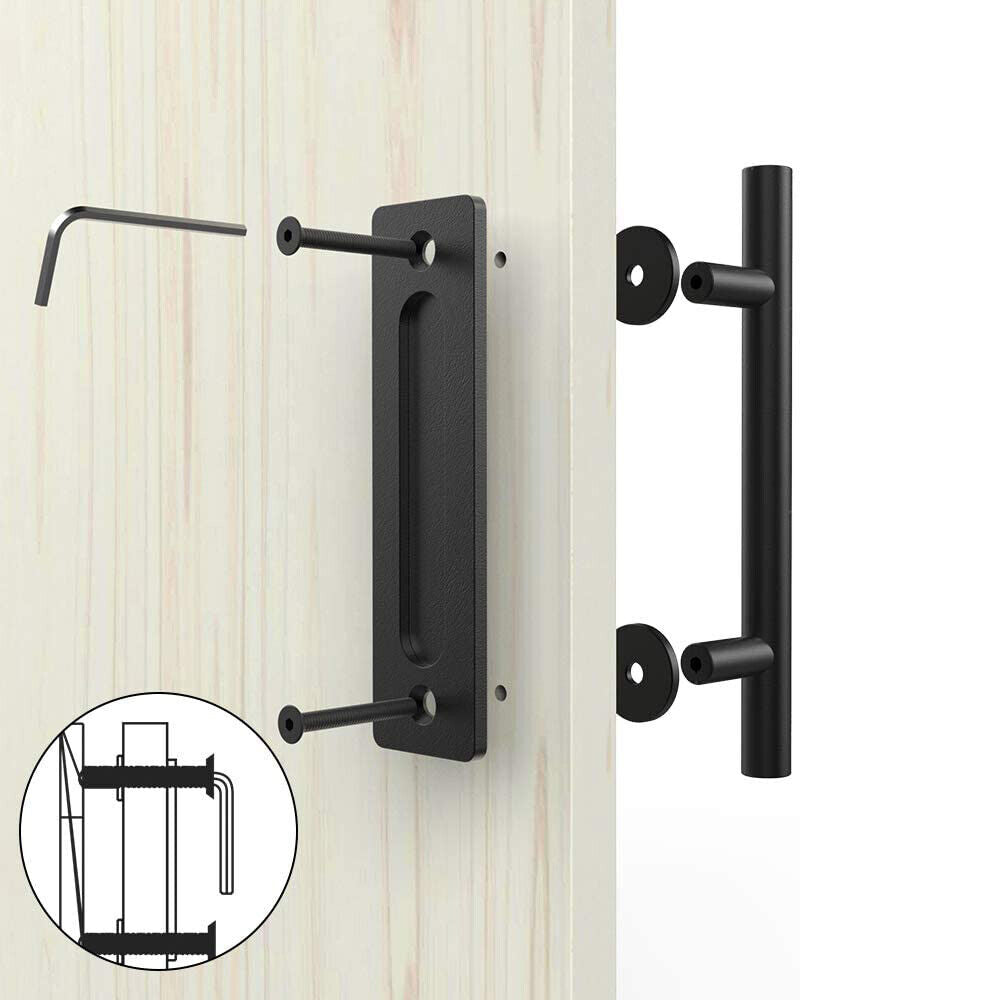12" Barn Door Handle Sliding Flush Pull Wood Door Gate Hardware Stainless Steel 6