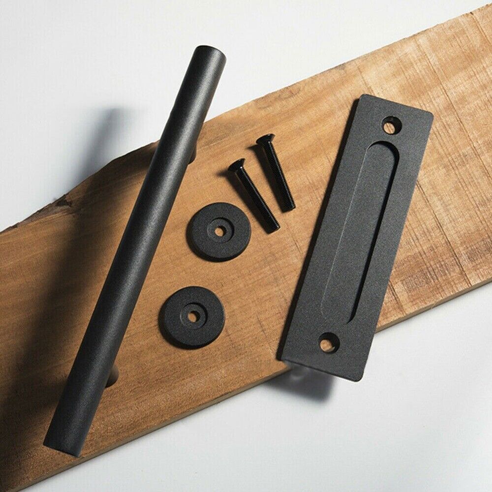 12" Barn Door Handle Sliding Flush Pull Wood Door Gate Hardware Stainless Steel 7